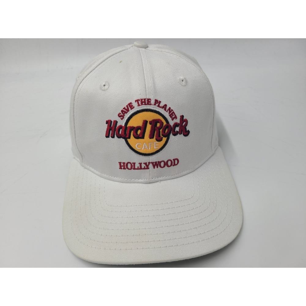 Vintage Hard Rock Cafe Hat Cap Hollywood Love All Serve Snapback (Fits Small)